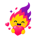 Ella, the EllaTales mascot, holding a heart representing love and positive values