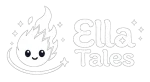 EllaTales logo, a children's storytelling platform with beautifully illustrated books in English and Spanish.